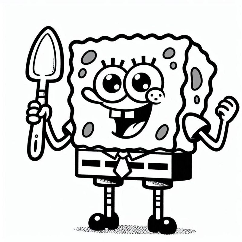 Coloração Animada com Bob Esponja