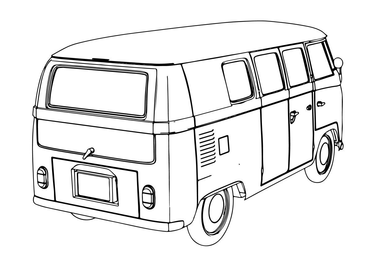 Colore a Clássica Kombi dos Sonhos