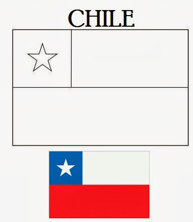 Colore a Bandeira do Chile