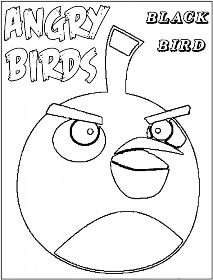 Colore o Black Bird de Angry Birds