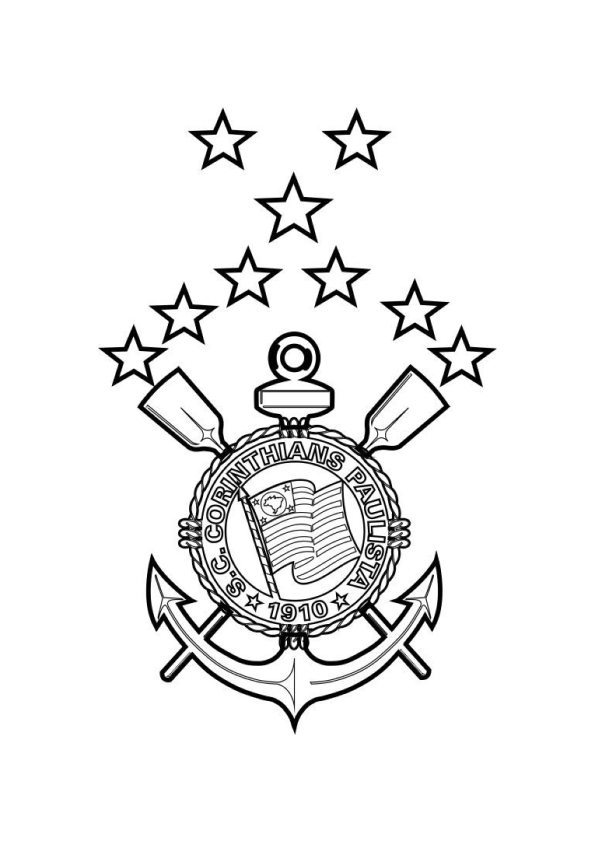 Colore o Emblema do Poderoso Timão