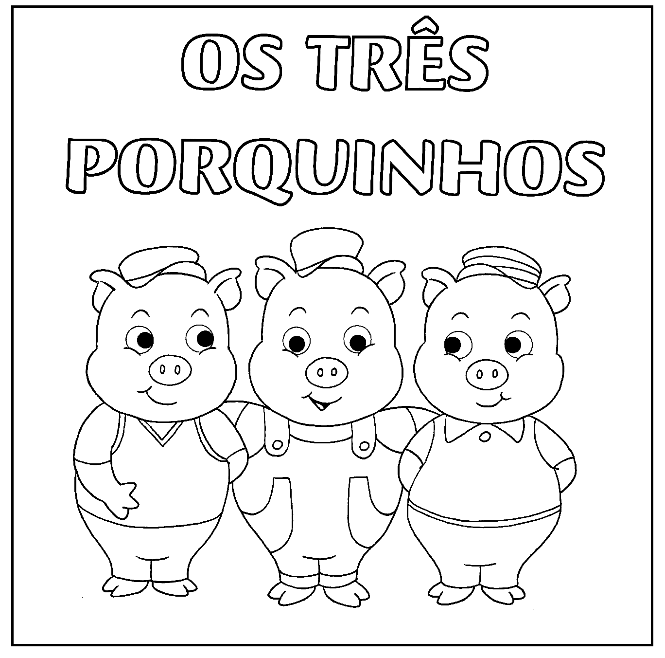 Colorindo a Aventura dos Três Porquinhos