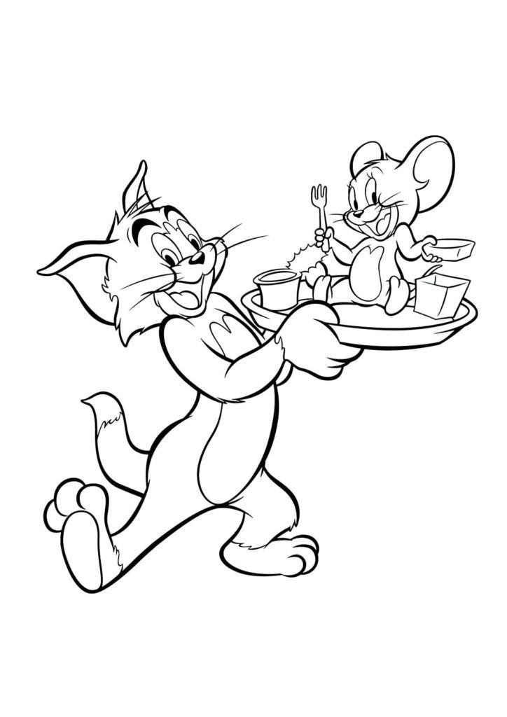 Colorindo a Dupla Dinâmica: Tom e Jerry