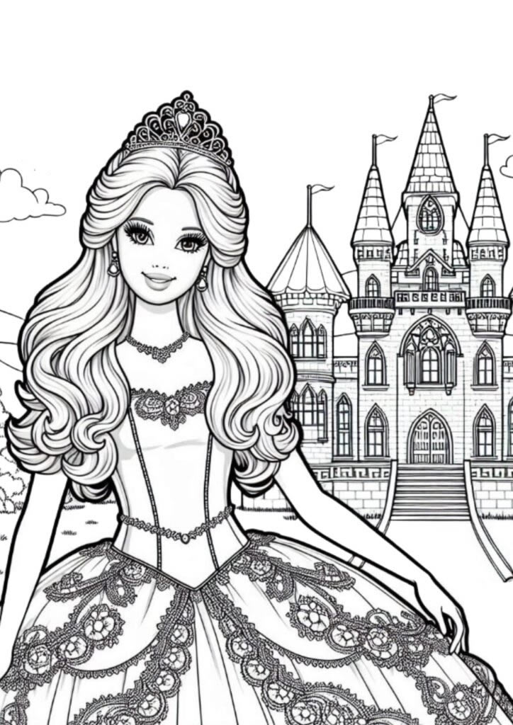 Colorindo a Elegância de uma Princesa Icônica