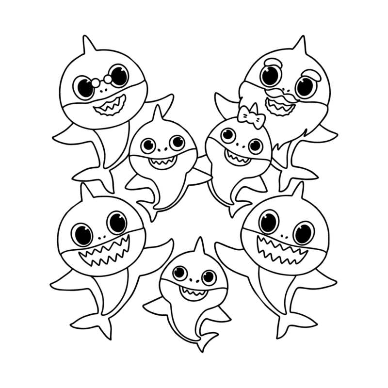 Colorindo a Família Baby Shark