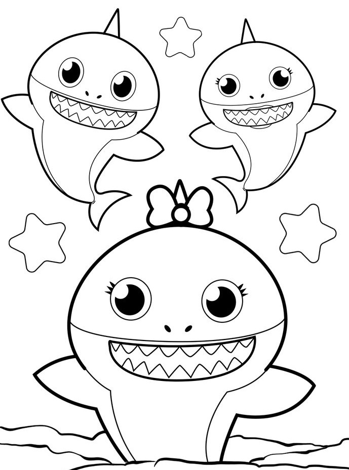 Colorindo a Família Baby Shark