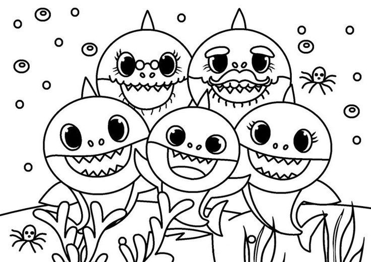 Colorindo a Família Baby Shark