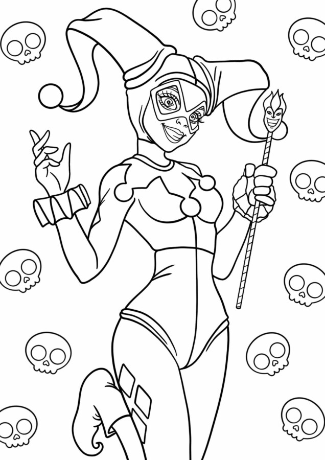 Colorindo a Incrível Harley Quinn