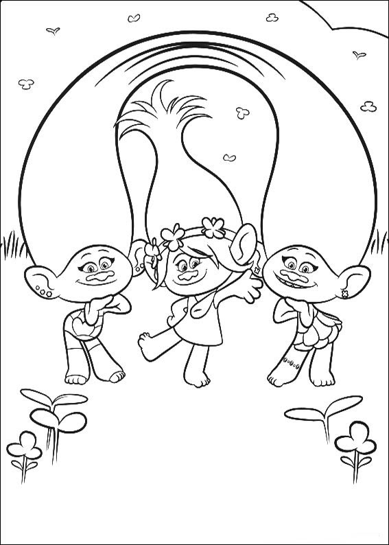 Colorindo os Alegres Trolls