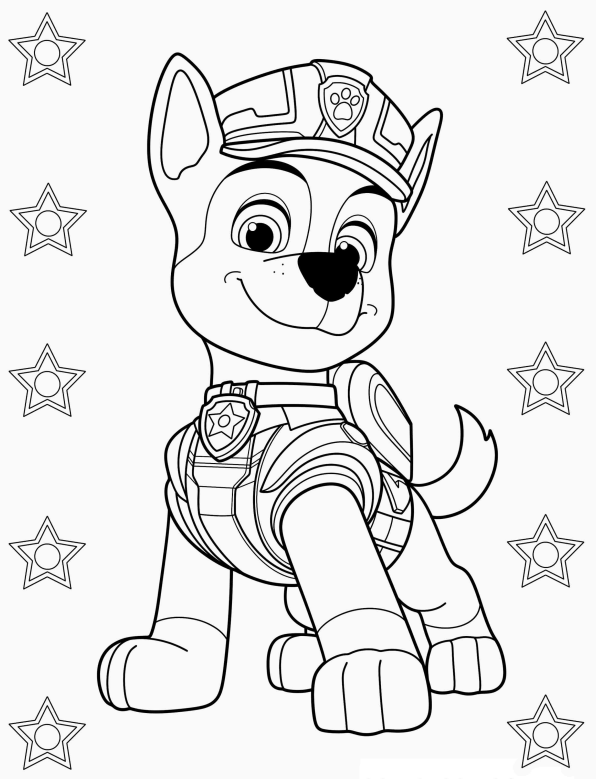 Colorindo Aventura com Chase da Patrulha Canina