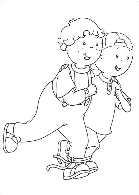 Colorindo Aventuras com Caillou e Amigo