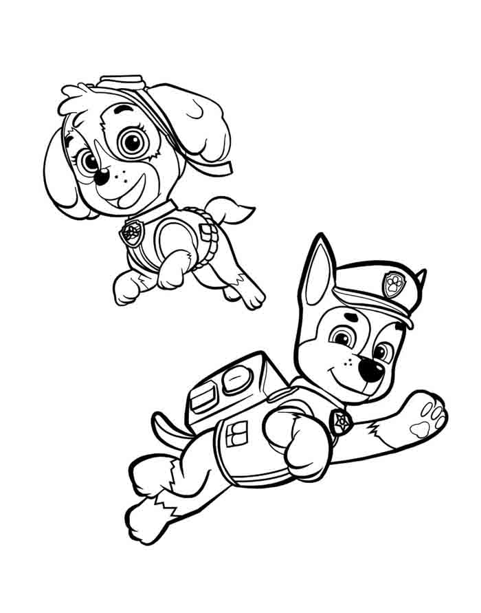 Colorindo Aventuras com Skye e Chase