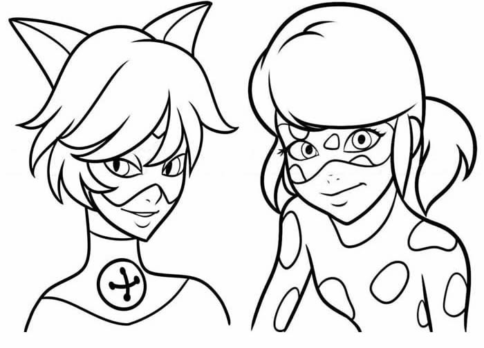 Colorindo Aventuras de Ladybug e Gato Noir