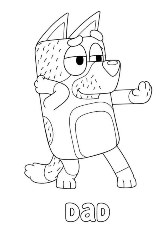 Colorindo Bandit: O Pai Divertido de Bluey