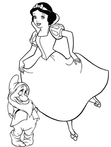 Colorindo Branca de Neve e o Anão