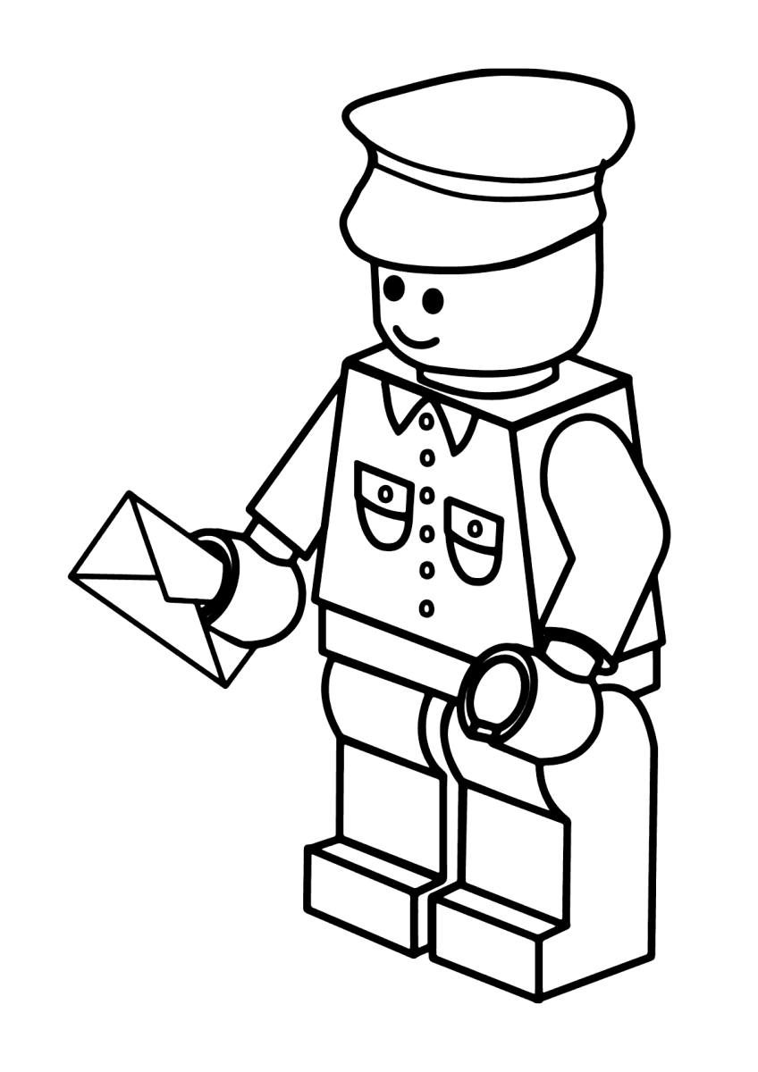 Colorindo o Carteiro LEGO