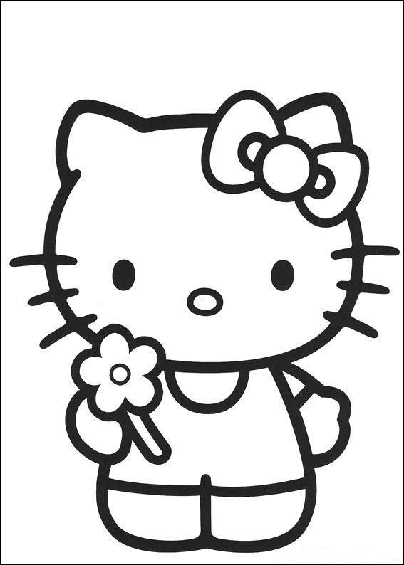 Colorindo o Charme de Hello Kitty com Flor