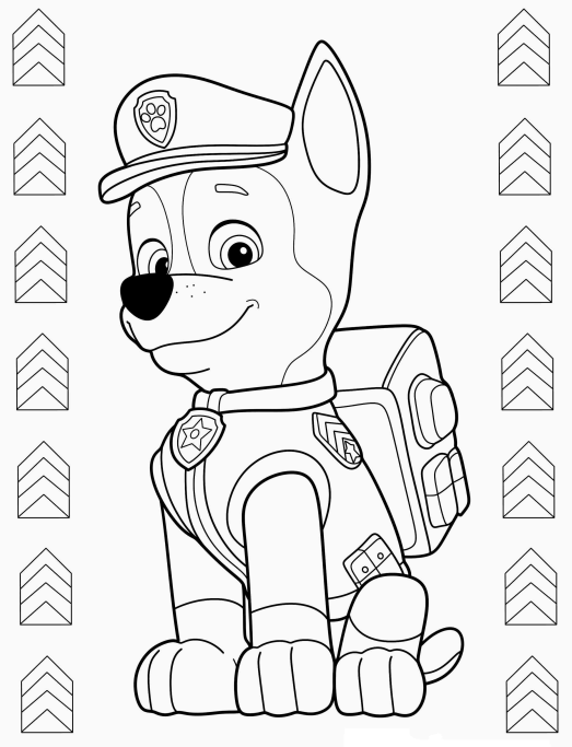 Colorindo Chase da Patrulha Canina
