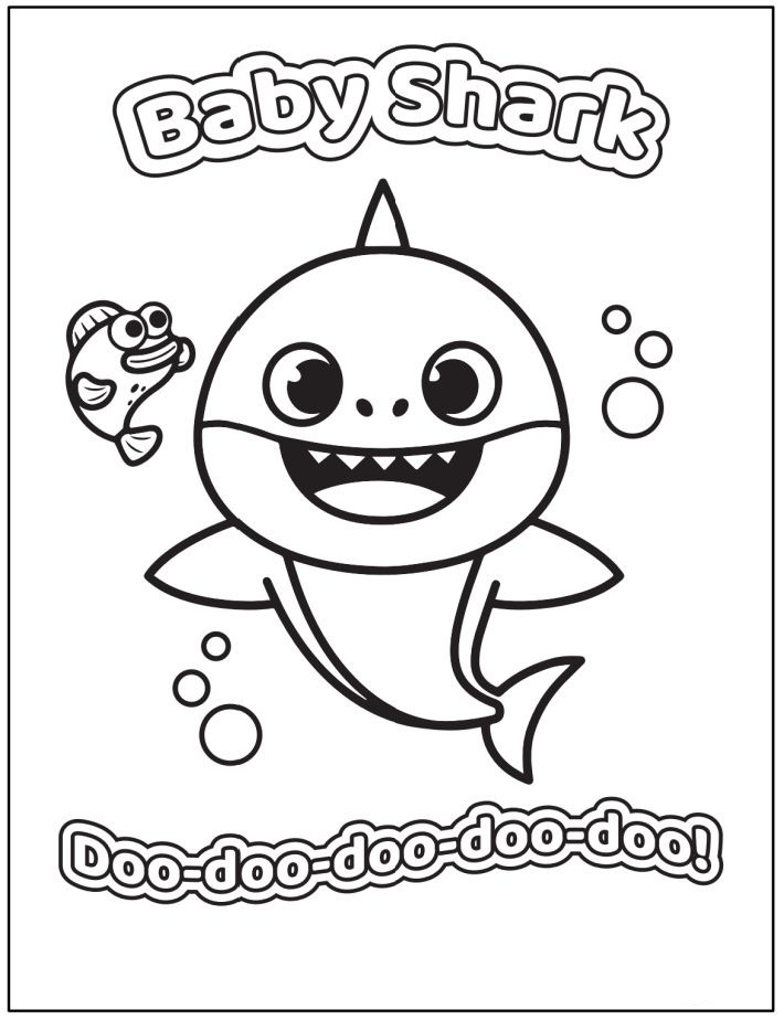 Colorindo com Baby Shark