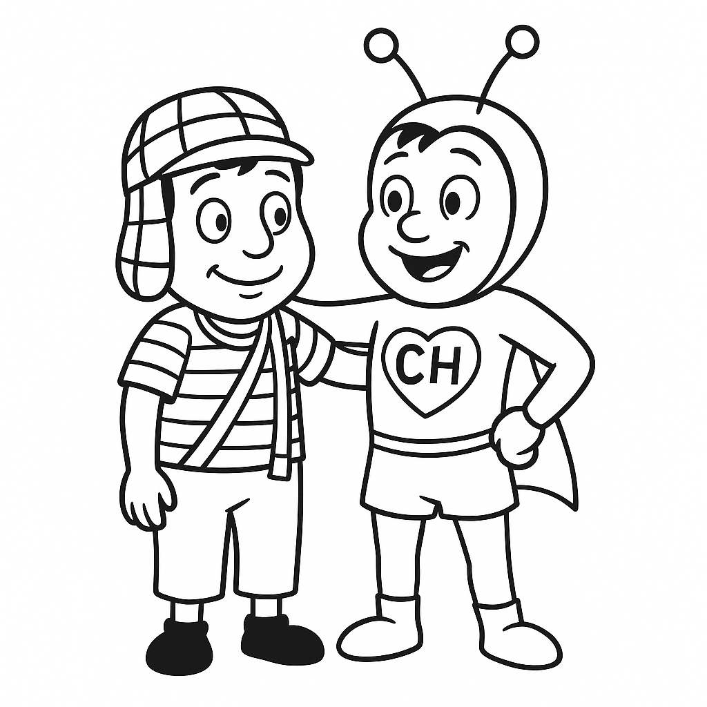 Colorindo com Chaves e Chapolin