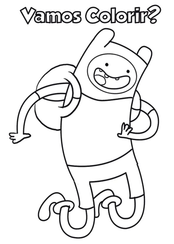 Colorindo com Finn de Hora de Aventura