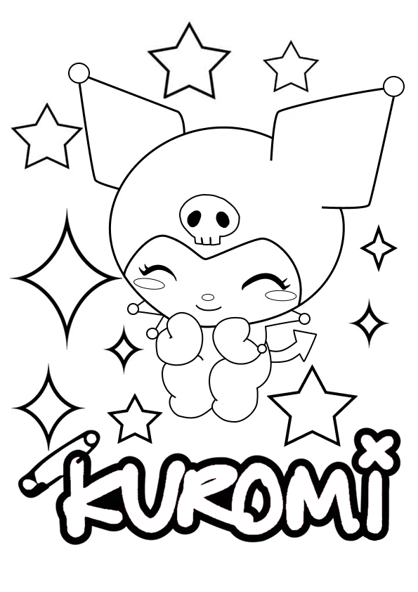 Colorindo com Kuromi Estrelado