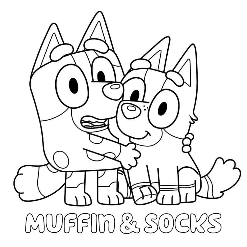 Colorindo com Muffin e Socks