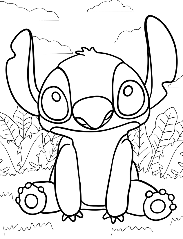 Colorindo com Stitch em Aventura Tropical
