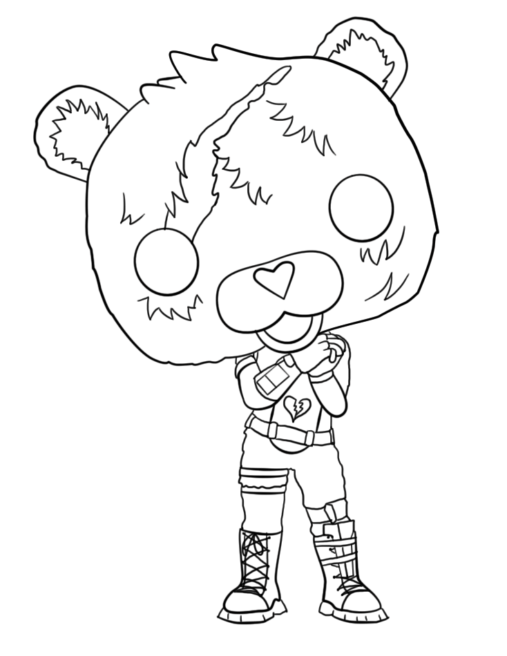 Colorindo Cuddle Team Leader de Fortnite