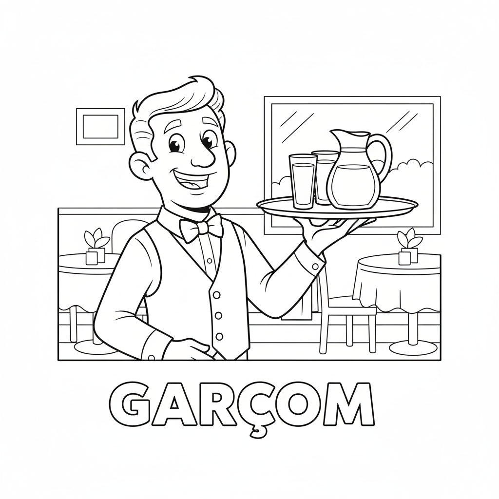 Colorindo o Dia de um Garçom