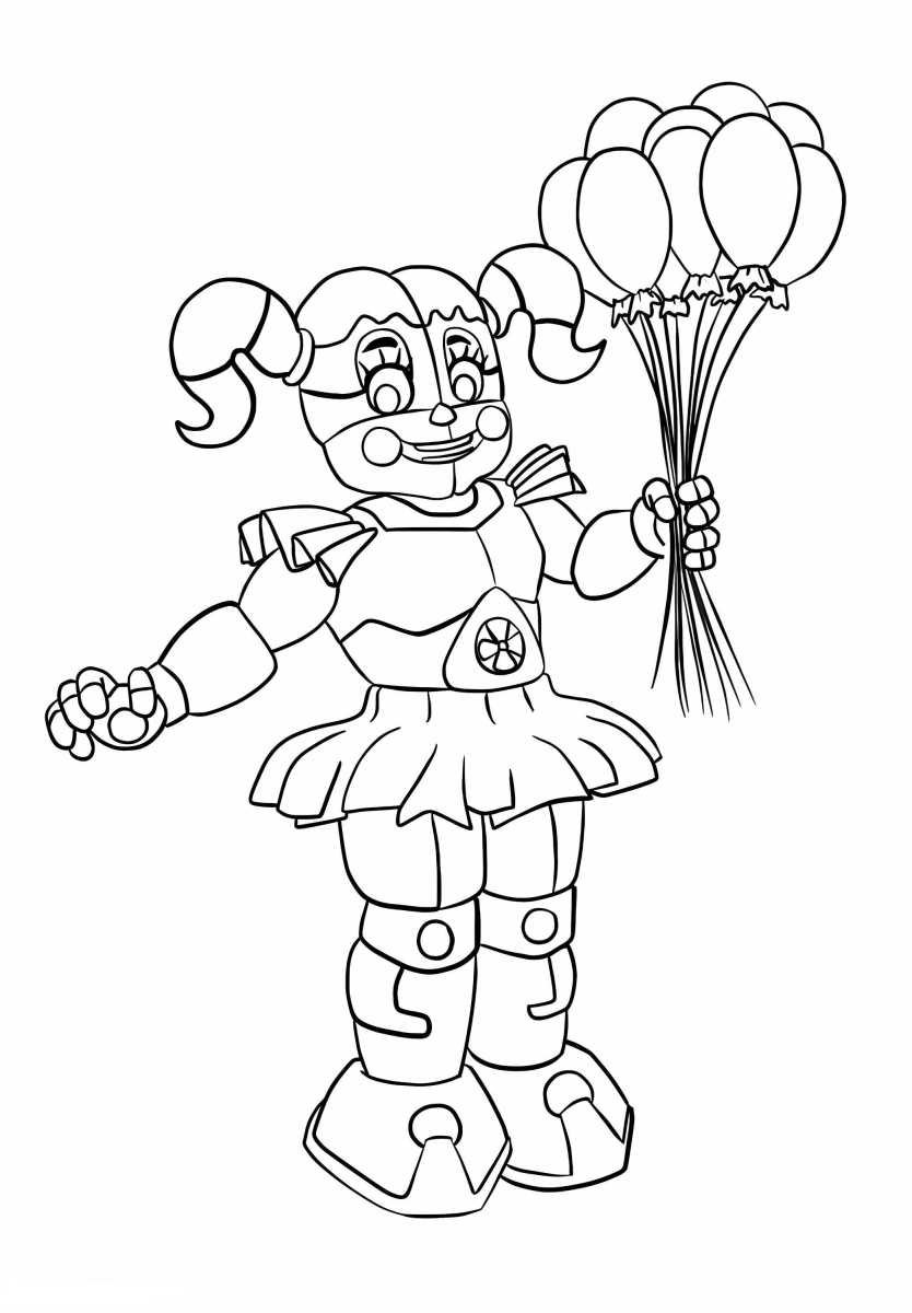 Colorindo a Divertida Baby com Balões