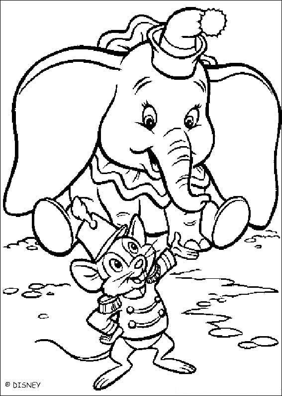 Colorindo Dumbo e seu Amigo Ratinho no Circo