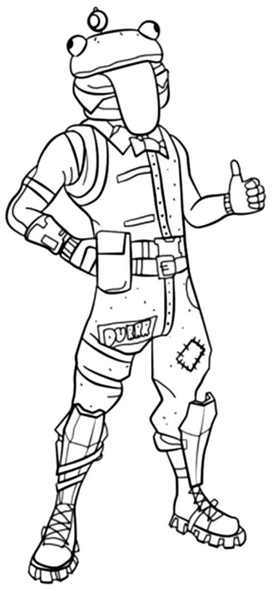 Colorindo o Durrr Burger de Fortnite
