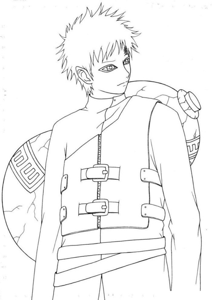 Colorindo Gaara de Naruto