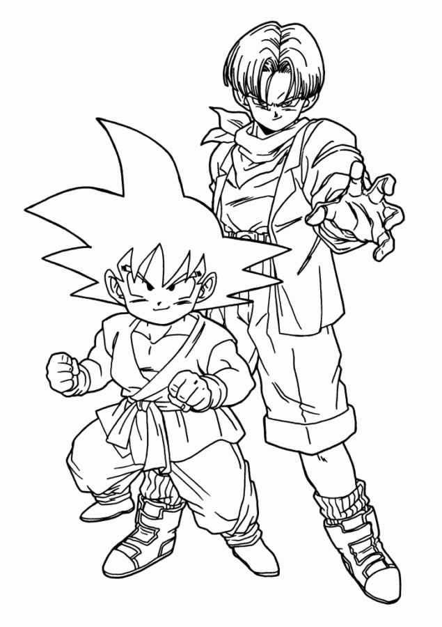 Colorindo Gohan e Trunks: Heróis em Ação