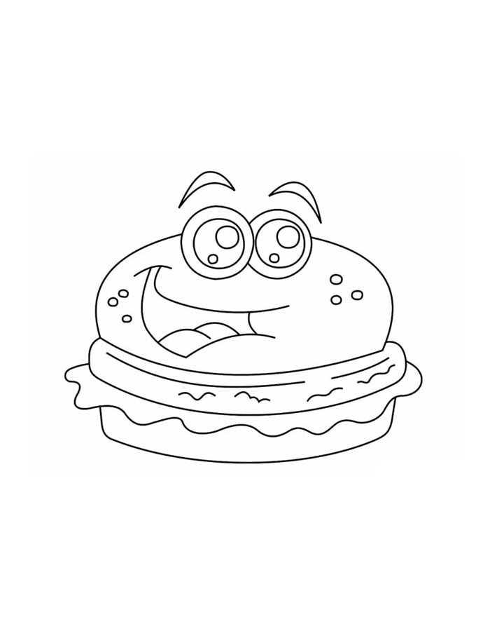 Colorindo o Hambúrguer Kawaii