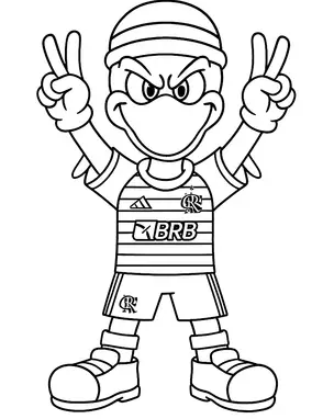 Colorindo a Mascote do Flamengo em Ação