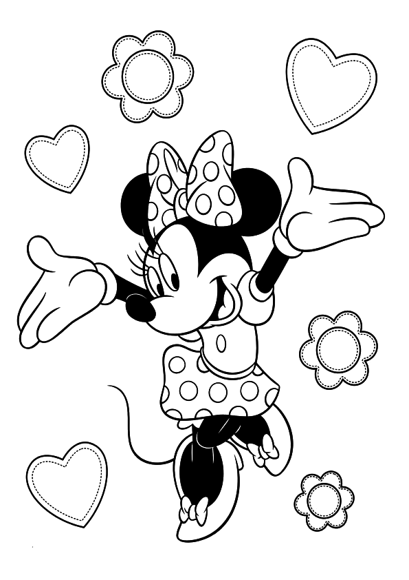 Colorindo com a Minnie: Um Mundo de Flores e Amor