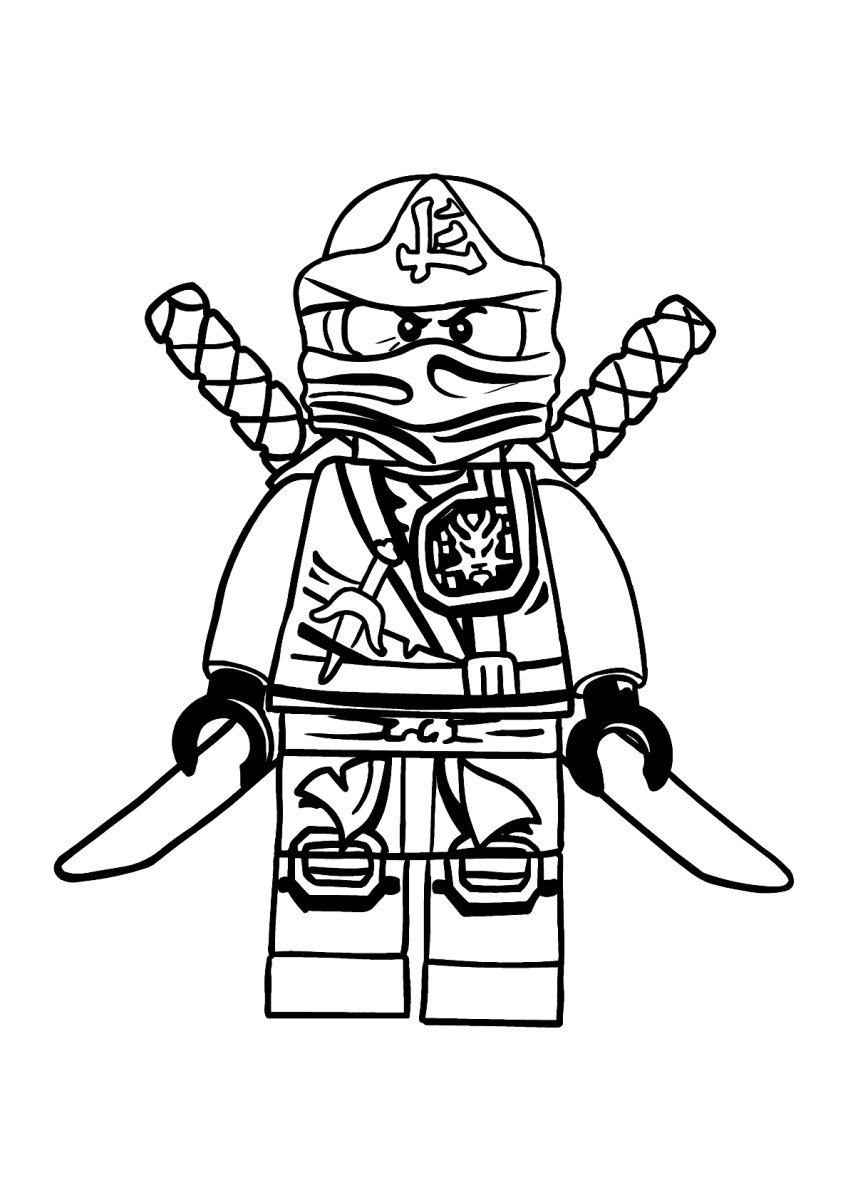 Colorindo o Ninja LEGO em Ação