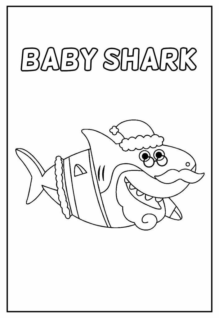 Colorindo o Baby Shark Natalino