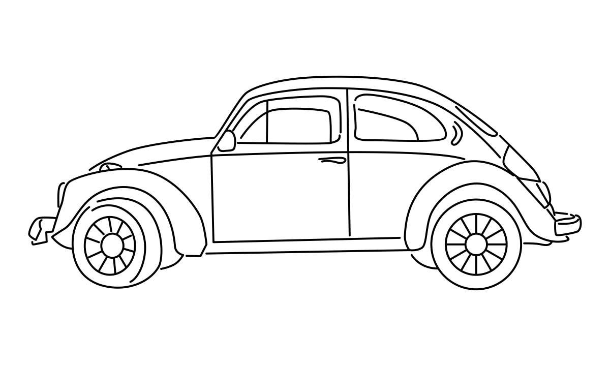 Colorindo o Carro Clássico Inspirador