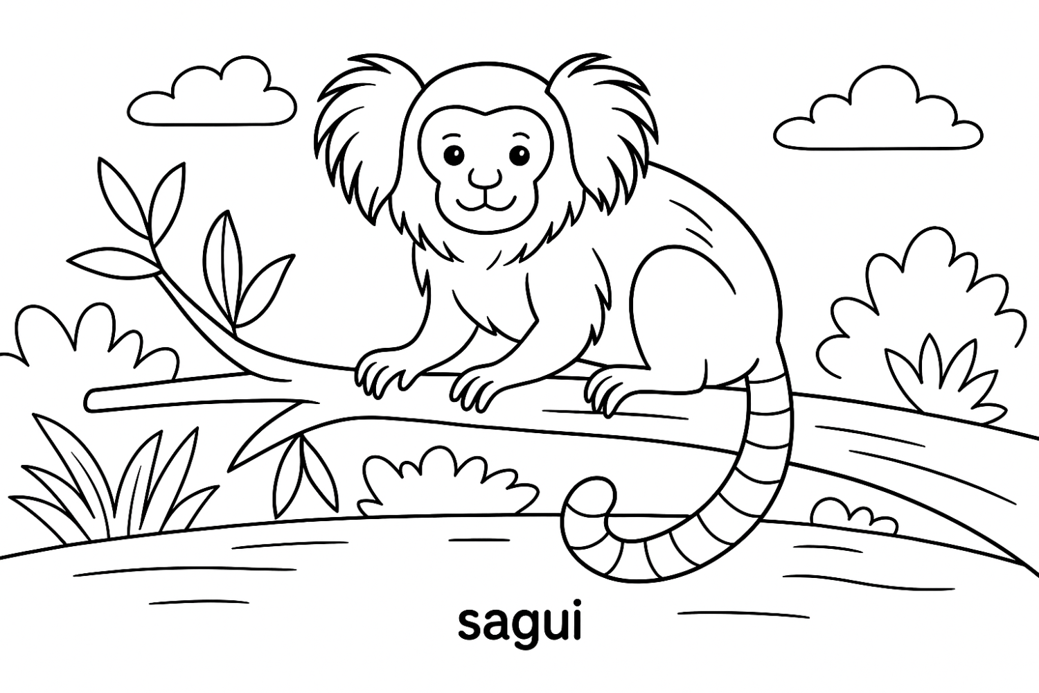 Colorindo o Charme do Sagui