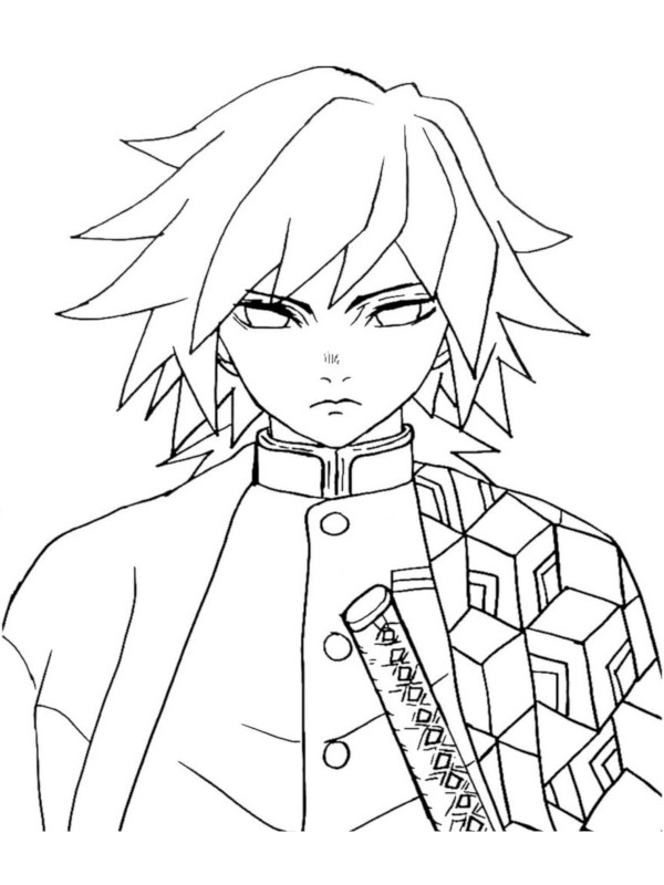 Colorindo o Giyu Tomioka de Demon Slayer