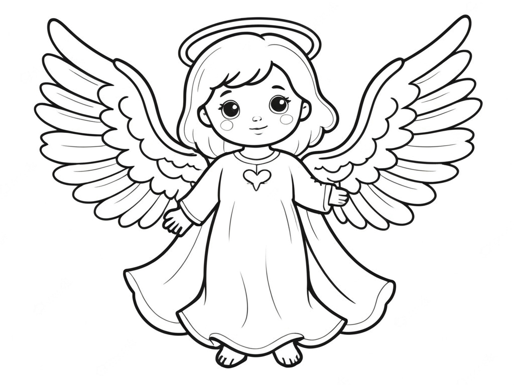 Colorindo o Pequeno Anjo