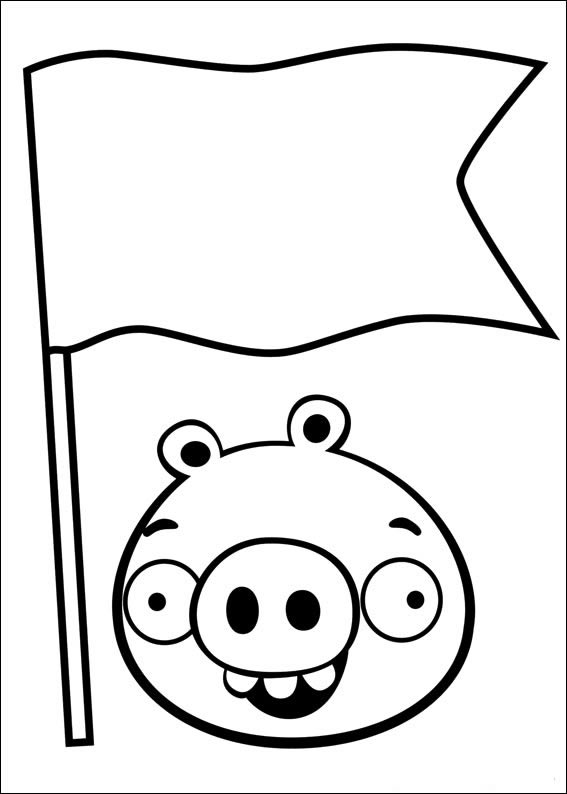 Colorindo o Porco de Angry Birds com Bandeira