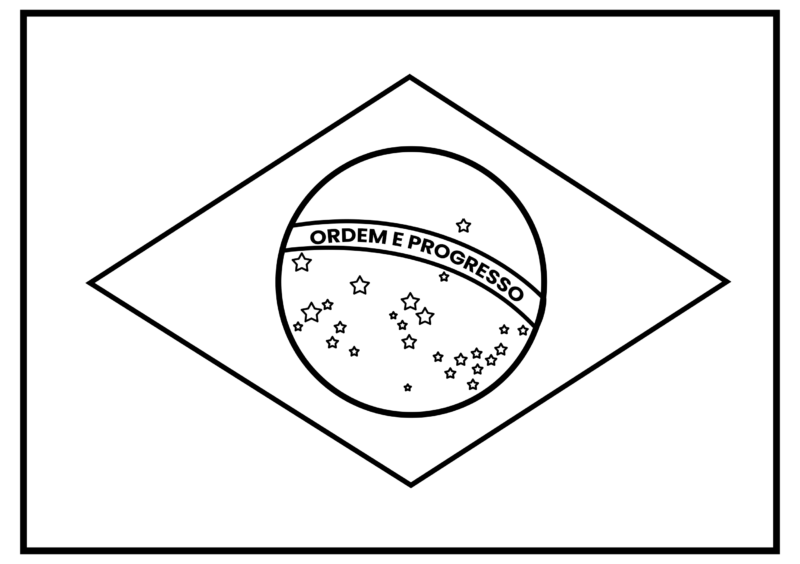 Colorindo o Símbolo Nacional: Bandeira do Brasil