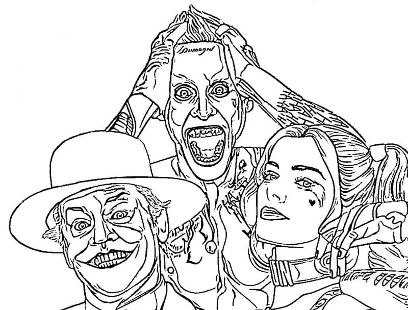 Colorindo os Icônicos Vilões: Coringa e Arlequina