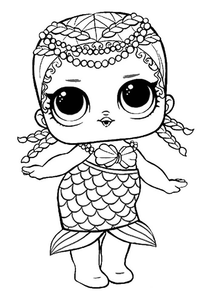 Colorindo a Pequena Sereia LOL Surprise