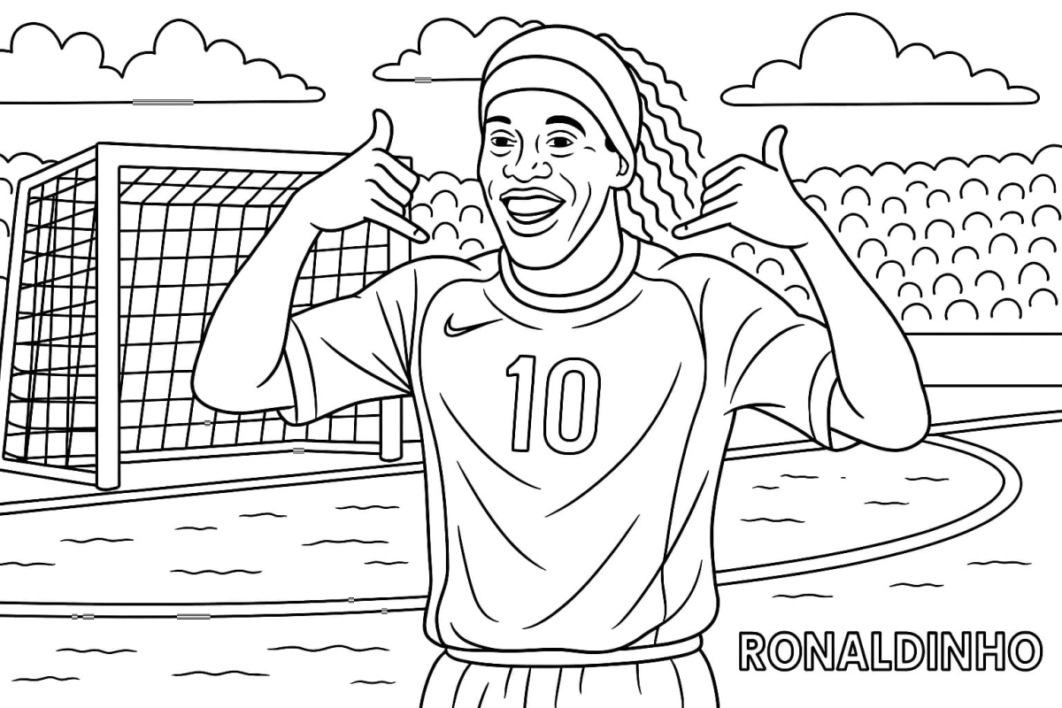 Colorindo a Lenda Ronaldinho