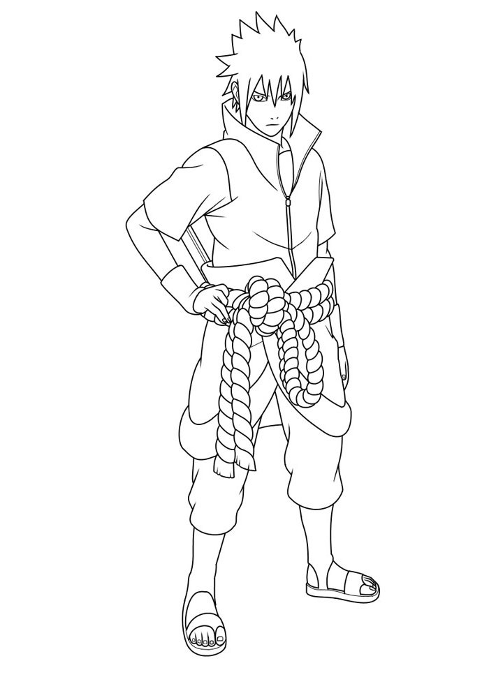 Colorindo Sasuke Uchiha em Ação